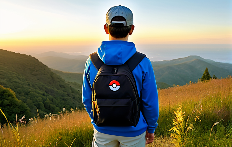 A professional adult trainer, fully clothed in modest outdoor adventure gear, stands beside their powerful Ace Pokemon in a serene, natural landscape at golden hour. The trainer gazes confidently at the distant horizon, a hand gently resting on the Pokemon's back, symbolizing their unbreakable bond and shared journey. The Pokemon, a majestic creature with natural body proportions, stands alert and loyal. Professional photography, high quality, safe for work, appropriate content, fully clothed, perfect anatomy, well-formed hands, proper finger count, natural pose, family-friendly.