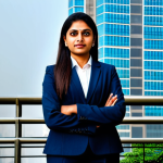 **

"A professional businesswoman in a modest business suit, standing confidently in front of a modern skyscraper in Mumbai, India, fully clothed, appropriate attire, safe for work, perfect anatomy, natural proportions, professional photography, high quality, family-friendly."

**