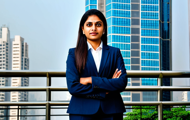 **
"A professional businesswoman in a modest business suit, standing confidently in front of a modern skyscraper in Mumbai, India, fully clothed, appropriate attire, safe for work, perfect anatomy, natural proportions, professional photography, high quality, family-friendly."
**