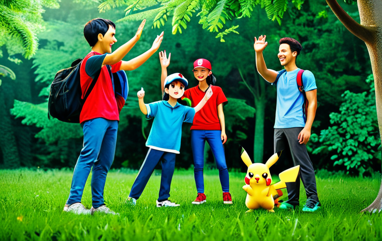 포켓몬스터 애니에서 배울 수 있는 교훈 - Friendship and Teamwork**
"A group of fully clothed, diverse young trainers (safe for work) are cel...