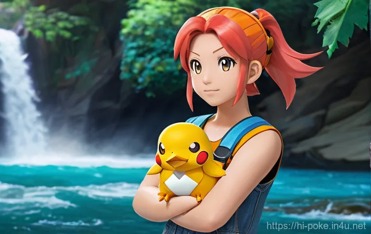 포켓몬스터 애니 속 히로인의 역할 변화 - **Prompt for Misty: The Determined Water Pokémon Gym Leader**
"A strong-willed young woman, Mist...