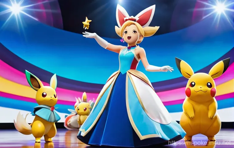 포켓몬스터 애니 속 히로인의 역할 변화 - **Prompt for May: The Aspiring Pokémon Contest Star**
    "A cheerful and elegant young woman, May, ...