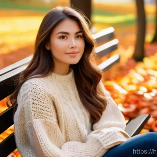 Home 23 포켓몬스터 애니 속 체육관 리더의 개성 - **Prompt 1: Serene Autumn Afternoon in a Park**
A young woman in her early twenties, with long, ...