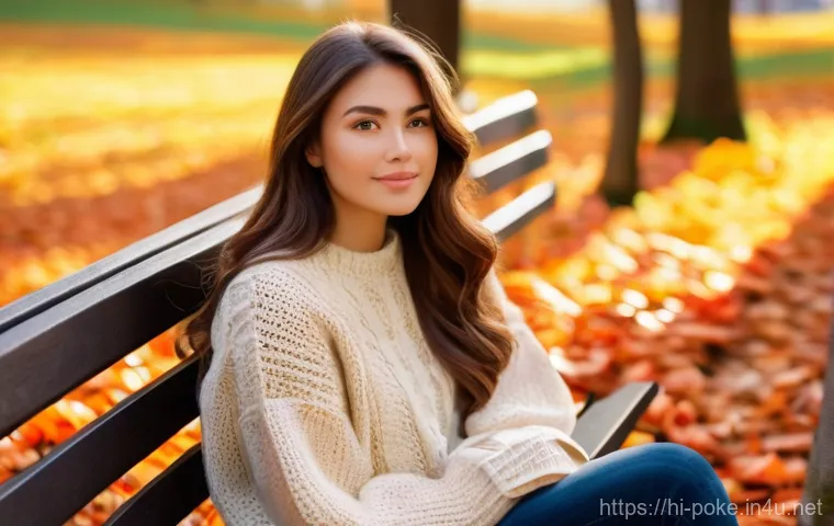 포켓몬스터 애니 속 체육관 리더의 개성 - **Prompt 1: Serene Autumn Afternoon in a Park**
A young woman in her early twenties, with long, ...