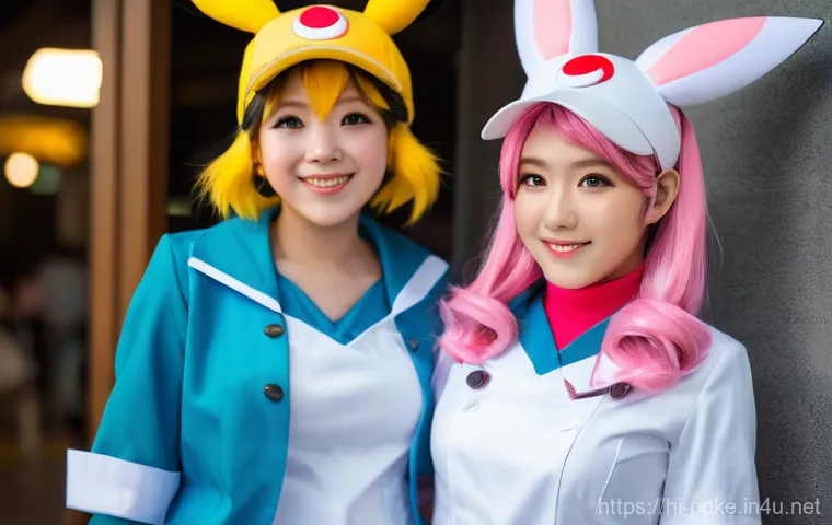 포켓몬스터 애니 캐릭터 코스프레 가이드 - **Prompt:** "A young, energetic cosplayer portraying Ash Ketchum from Pokémon. They are captured mid...